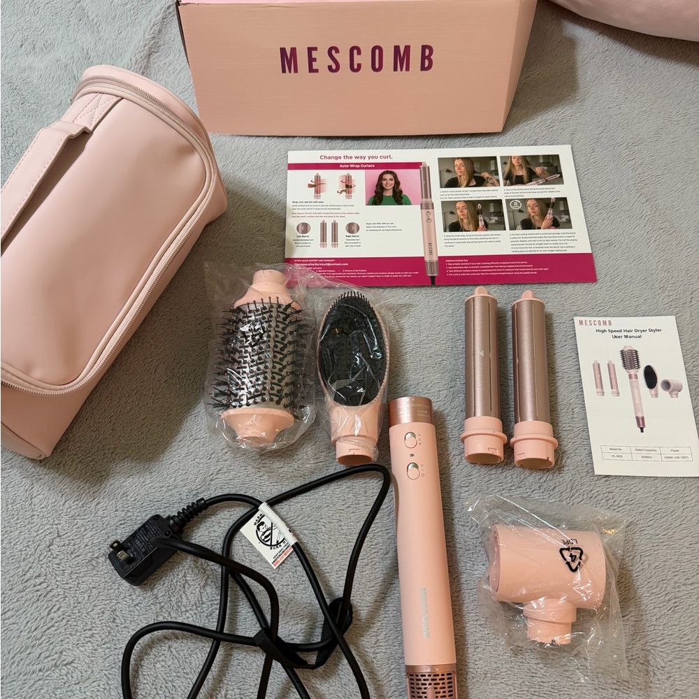 Pink Hair Air Styling Tool Set 5 in 1